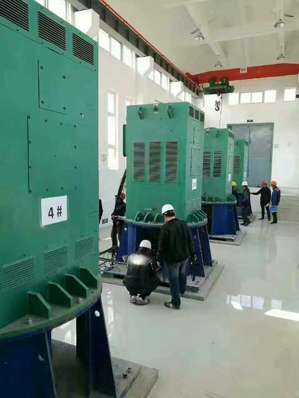 YKK500-4某污水处理厂使用我厂的立式高压电机安装现场